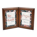 Hinged frame slightly folded