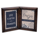 Hinged frame slightly folded