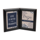 Hinged frame slightly folded