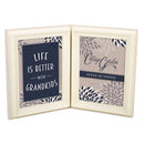 Hinged frame slightly folded