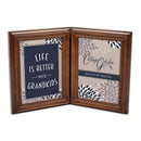 Hinged frame slightly folded