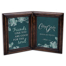 Hinged frame slightly folded