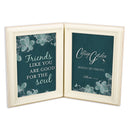 Hinged frame slightly folded