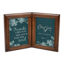 Hinged frame slightly folded