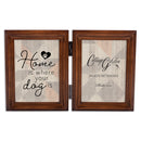 Where Your Dog Is   Wood Double Tabletop Photo Frame- Holds two 5x7 Photos