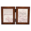 I Love You   Wood Hinged Double Tabletop Photo Frame- Holds two 5x7 Photos