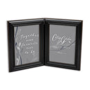 Hinged frame slightly folded