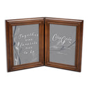 Hinged frame slightly folded