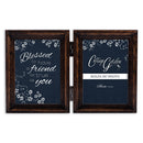 Blessed Friend Amber  Wood Hinged Double Tabletop Photo Frame- Holds two 5x7 Photos