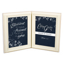 Hinged frame slightly folded