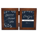 Blessed Friend   Wood Hinged Double Tabletop Photo Frame- Holds two 5x7 Photos