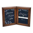 Hinged frame slightly folded