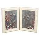 Hinged frame slightly folded