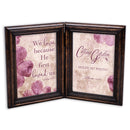 Hinged frame slightly folded