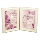 Hinged frame slightly folded