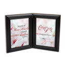 Hinged frame slightly folded