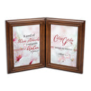 Hinged frame slightly folded