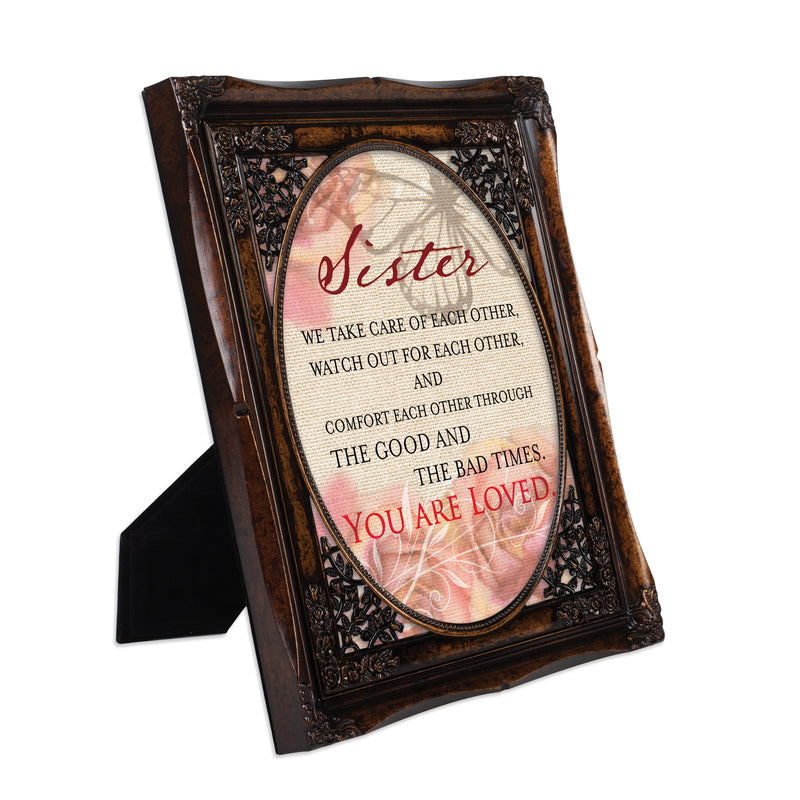 Sister You Are Loved Burlwood 8 x 10 Photo Frame