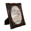 Embrace Follow Cherish Family Burlwood 8 x 10 Photo Frame