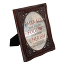 Embrace Follow Cherish Family Mahogany 8 x 10 Photo Frame