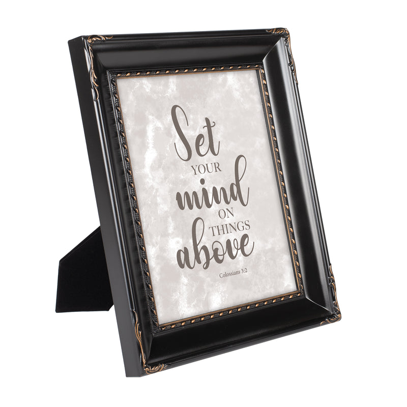 Set Your Mind on Things Above Black Rope 8 x 10 Photo Frame