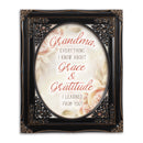 Grandma Grace And Graditude Black 8 x 10 Floral Cutout Wall And Tabletop Photo Frame