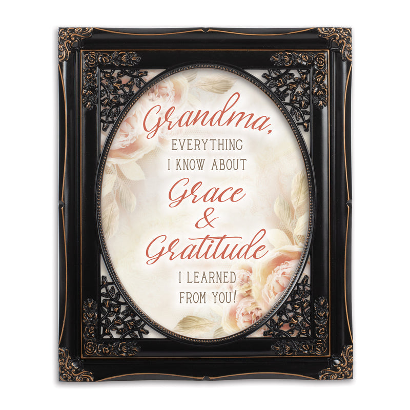 Grandma Grace And Graditude Black 8 x 10 Floral Cutout Wall And Tabletop Photo Frame