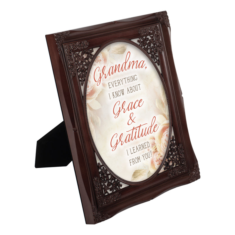 Grandma Grace And Graditude Mahogony 8 x 10 Photo Frame
