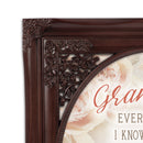 Grandma Grace And Graditude Mahogony 8 x 10 Photo Frame