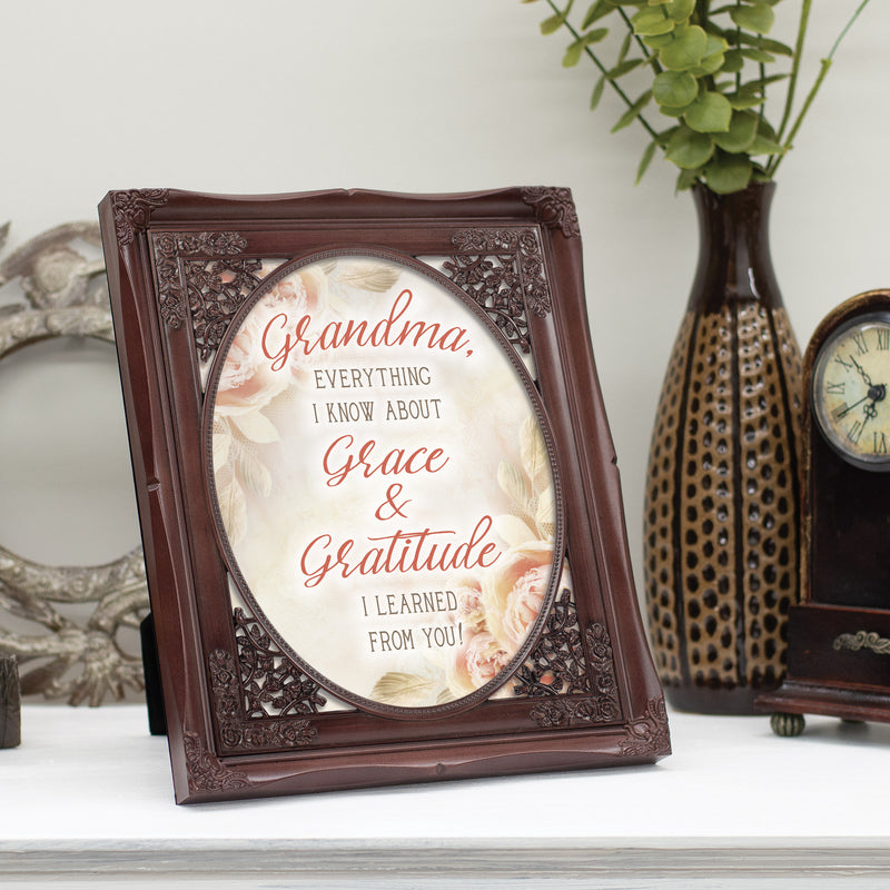 Grandma Grace And Graditude Mahogony 8 x 10 Photo Frame