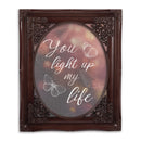 You Light Up My Life Mahogony 8 x 10 Floral Cutout Wall And Tabletop Photo Frame
