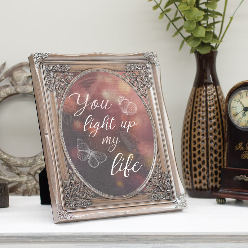 You Light Up My Life Silver 8 x 10 Photo Frame