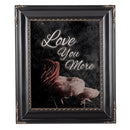 Love You More Black 8 x 10 Rope Trim Wall And Tabletop Photo Photo Frame