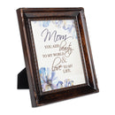 Mom You Add Beauty to My World Burlwood Rope 8 x 10 Photo Frame