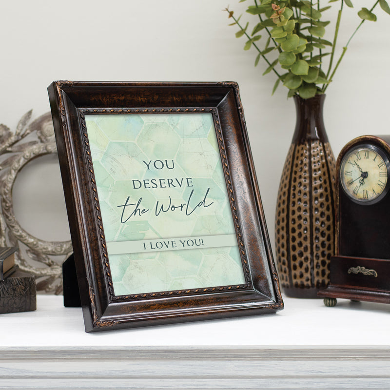 You Deserve The World Amber 8 x 10 Rope Frame
