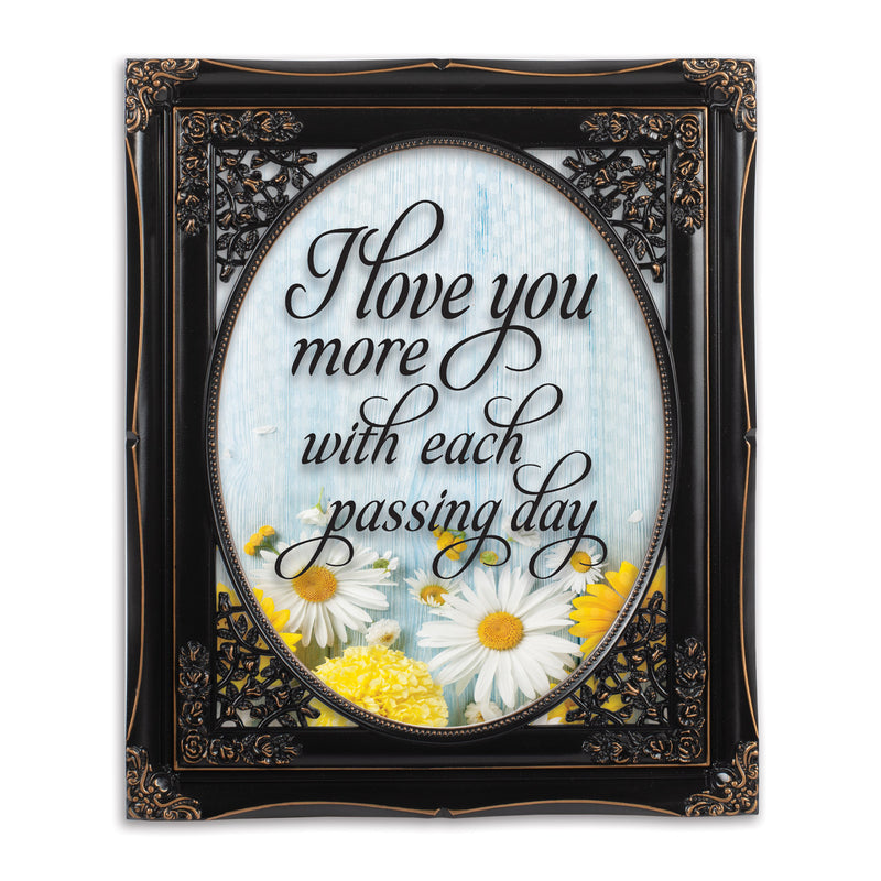 I Love You More Solid Black 8 x 10  Oval Photo Frame