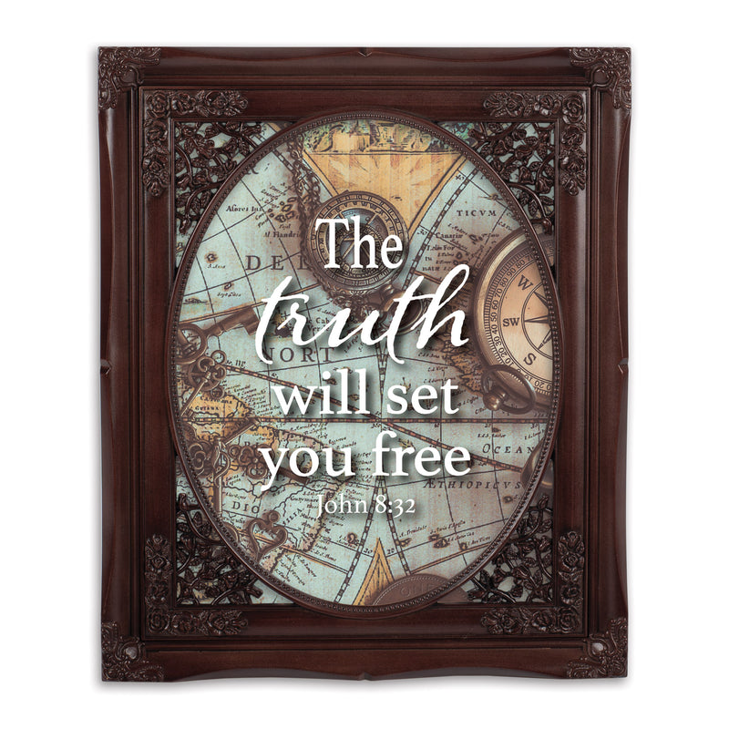 Truth Will Set Free Oval Mahogny 8 x 10  Oval Photo Frame