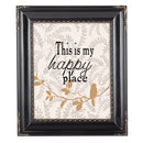 My Happy Place Solid Black 8 x 10  Photo Frame