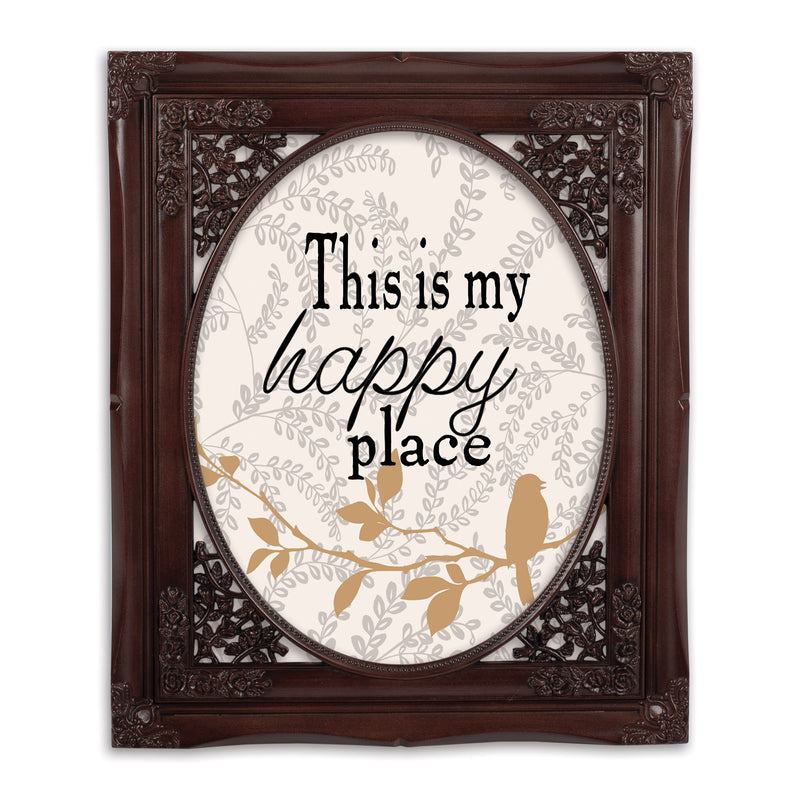 My Happy Place Oval Mahogny 8 x 10  Oval Photo Frame