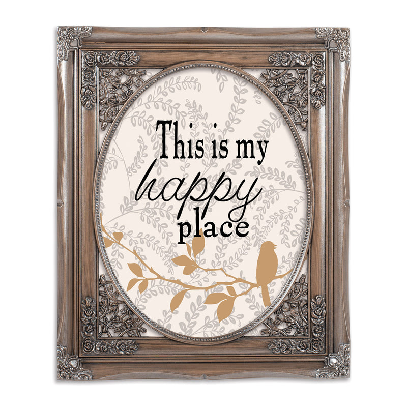 My Happy Place Oval Silver 8 x 10  Oval Photo Frame