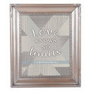 Love Knows No Limits Silver Greybrush 8 x 10 Rope Trim Wall And Tabletop Photo Photo Frame