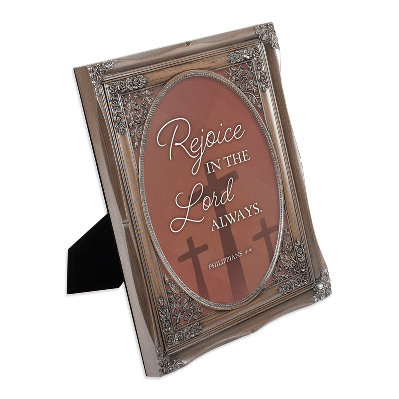 Rejoice In The Lord Silver 8 x 10 Photo Frame