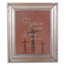 Rejoice In The Lord Silver Greybrush 8 x 10 Rope Trim Wall And Tabletop Photo Photo Frame