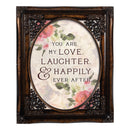 Love Laughter Happily Ever After Amber 8 x 10 Floral Cutout Wall And Tabletop Photo Frame