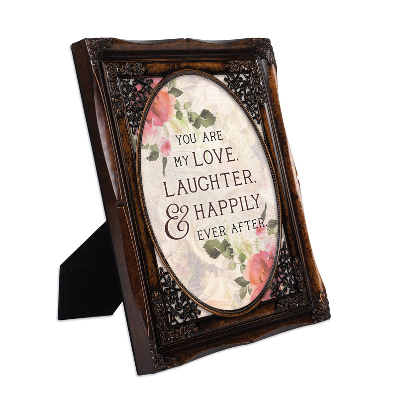 Love Laughter Happily Ever After Amber 8 x 10 Photo Frame
