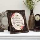 Love Laughter Happily Ever After Amber 8 x 10 Photo Frame