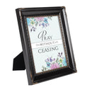 Pray Without Ceasing Black 8 x 10 Rope Frame