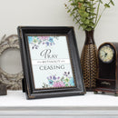 Pray Without Ceasing Black 8 x 10 Rope Frame