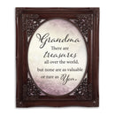 Grandma Treasures Oval Mahogny 8 x 10  Oval Photo Frame