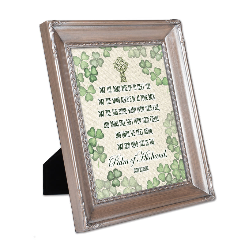 Palm of His Hand Irish Blessing Silver Rope 8 x 10 Photo Frame